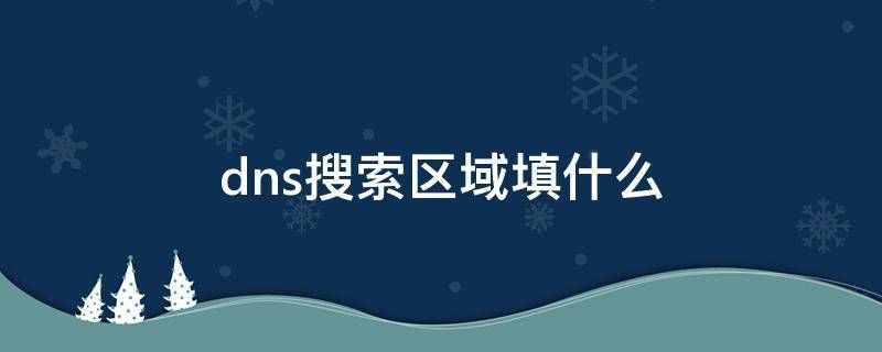 域名搜索 DNS搜索域是什么 域名搜索 DNS搜索域是什么